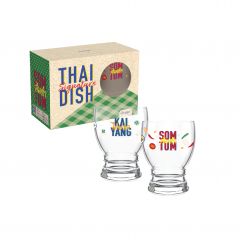 SOFT POWER FOOD Glass Set - Grilled Chicken & Som Tum (Set of 2)